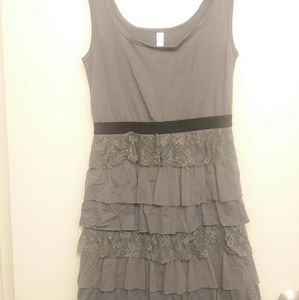 Gray lace dress